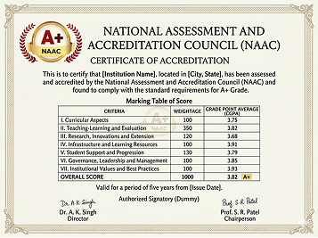 NAAC+ Certificate